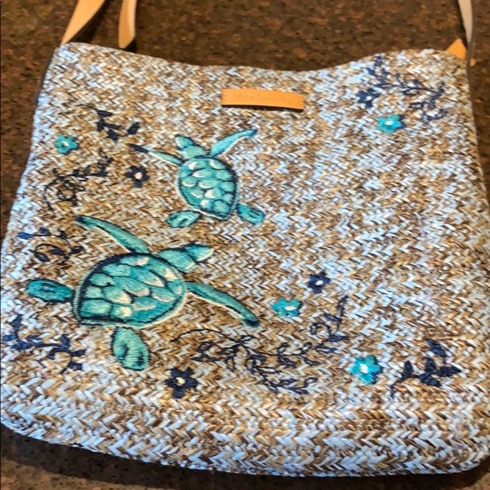 NWT Vera Bradley straw crossbody